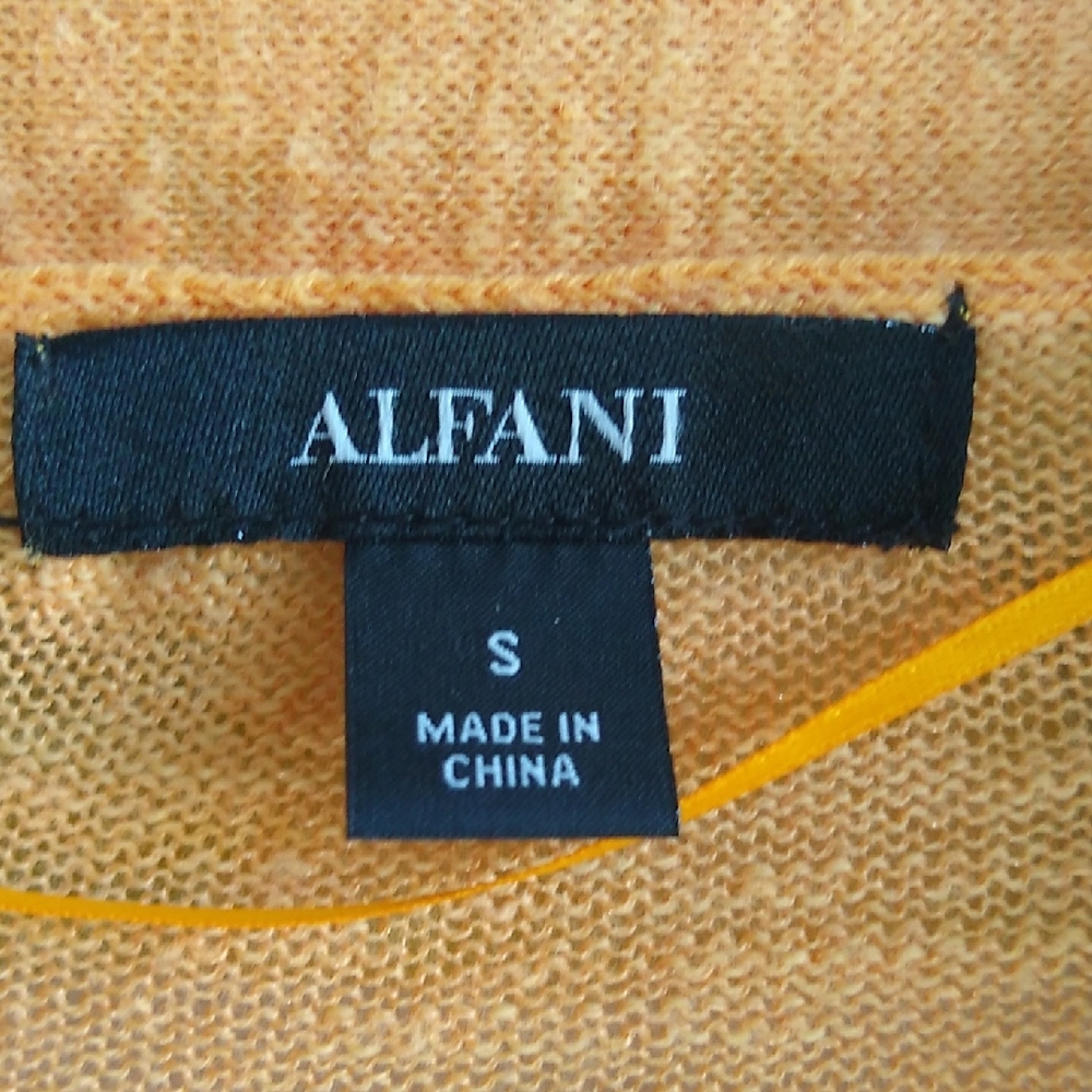Alfani Women's knit Creamsicle Orange Cardigan - Picture 3 of 9
